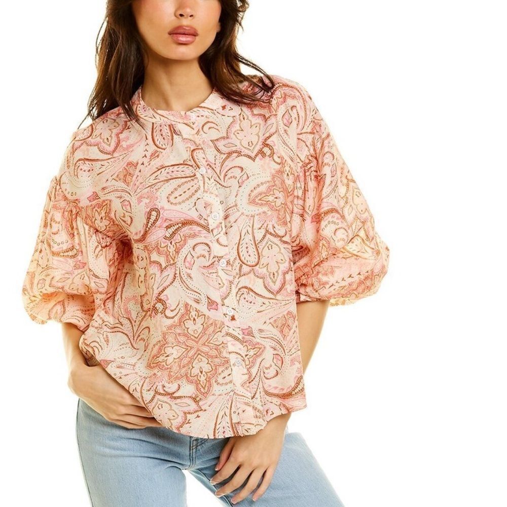 FATE Balloon Sleeve Blouse Paisley Small